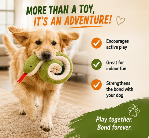 Snake Snuffle Toy — for Happy, Busy Dogs