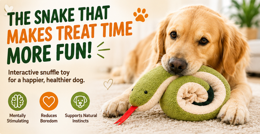 Snake Snuffle Toy — for Happy, Busy Dogs
